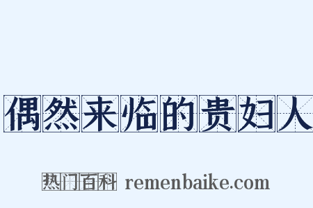 偶然来临的贵妇人是什么意思的图片